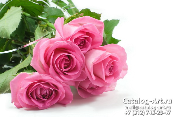 Натяжные потолки с фотопечатью - Розовые розы 11